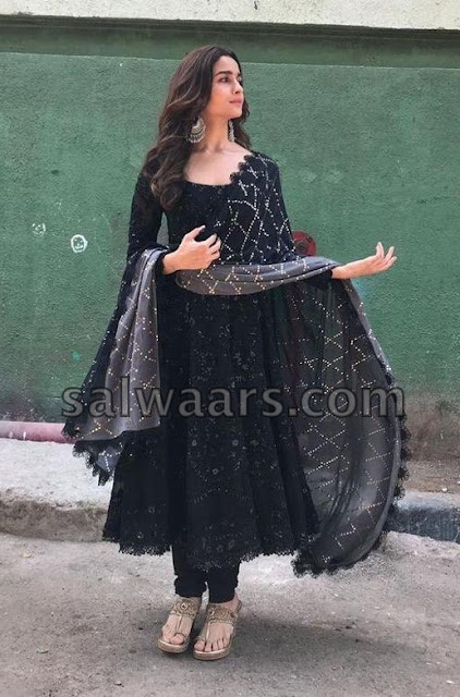 Alia Bhatt Black Salwar Kameez