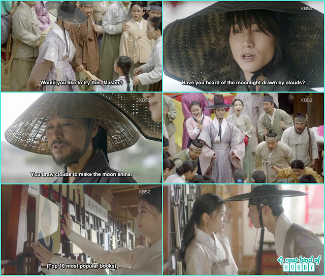 byung yun with ra on father saw crown prince in the town with people after that crwon prince go to ra on she now writes novels - Love In The Moonlight - Episode 18 Review - Finale (Eng Sub)