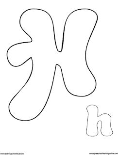 Graffiti Letter H Bubble Style Design