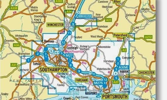 Map of Southampton, UK