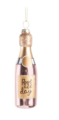 Rosé All Day | Blush Pink Champagne Ornament