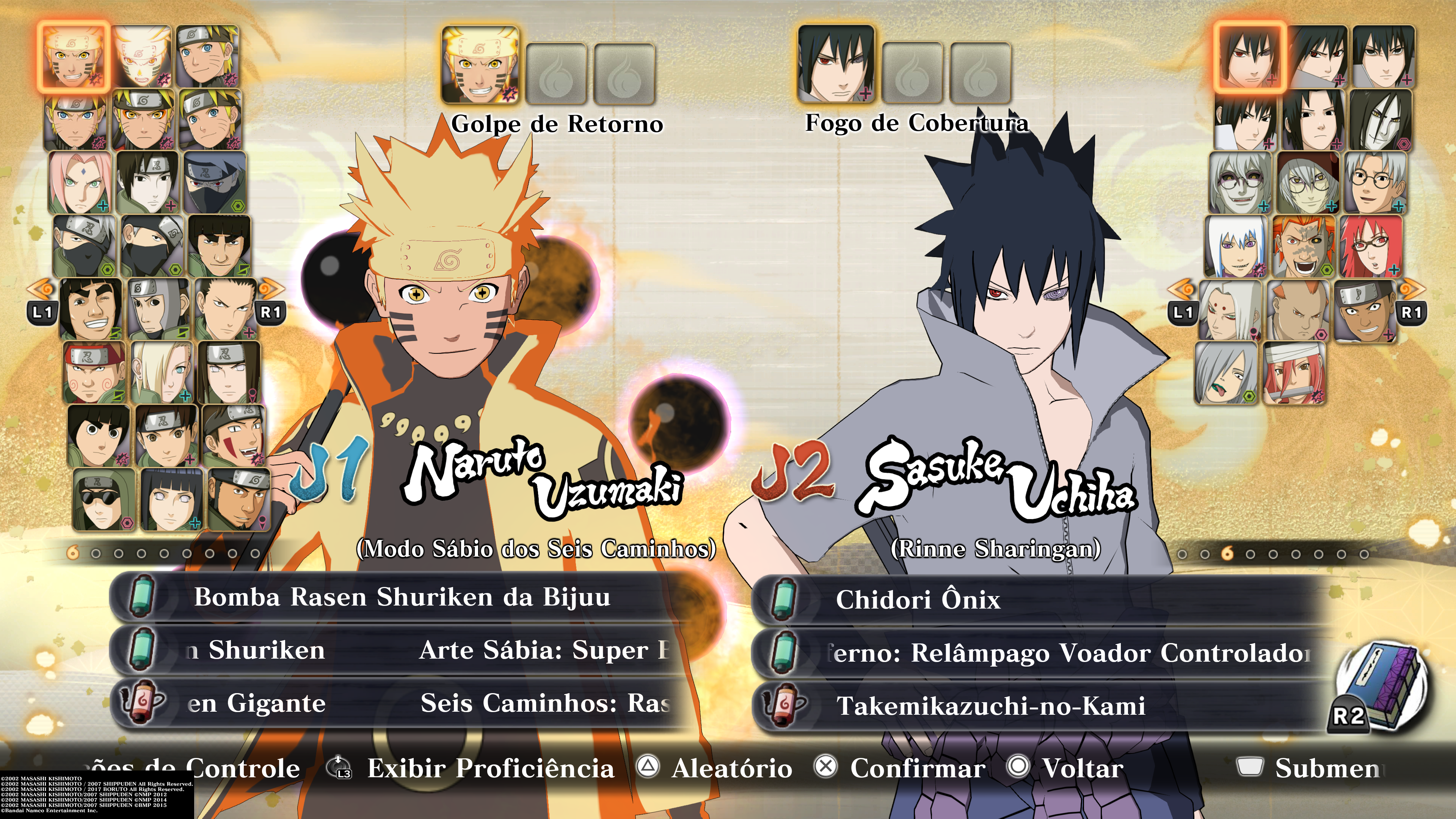 Naruto Seis Caminhos vs Primeiro Hokage - Naruto Ultimate Ninja Storm 4 