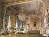 Mansion of Baron A.L. Stieglitz. The White Drawing-Room by Luigi Premazzi - Architecture Drawings from Hermitage Museum