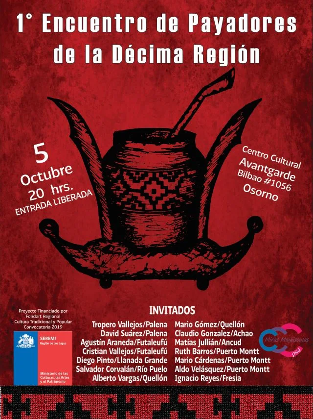 Afiche Primer Encuentro de Payadores de la X Región