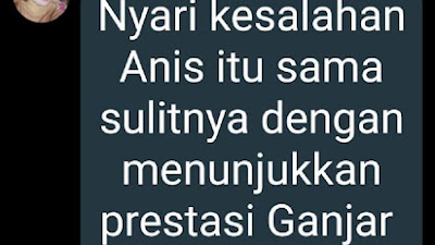 Bisa Aja Neng... Nyari Kesalahan Anies itu Sama Sulitnya dengan Menunjukkan Prestasi Ganjar 😂😂