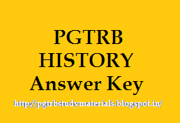 PGTRB History Answer Keys