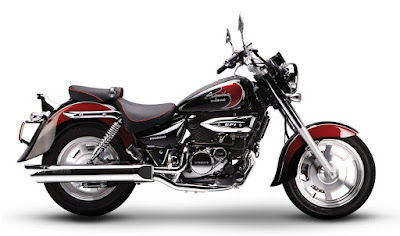  New Hyosung Aquila 250 red & black  right side view