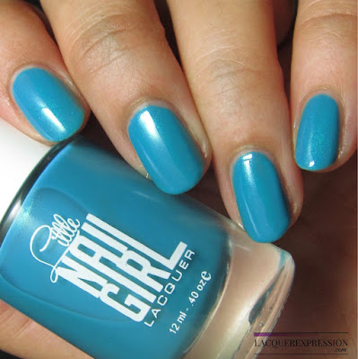 nail polish swatch of Chris-Teal by Little Nail Girl Lacquer