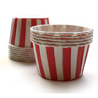 Red Stripe Candy and Baking Cup