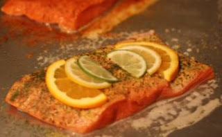 Citrus Broiled Alaska Salmon | Healthy Sea Food Broiled Alaska Salmon Recipe