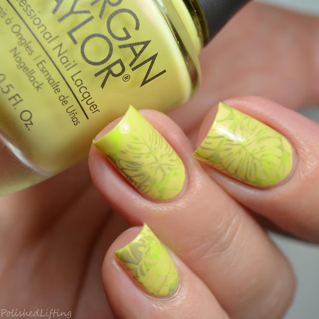 monstera nail art