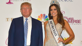 Donald Trump and Miss Universe Paulina Vega