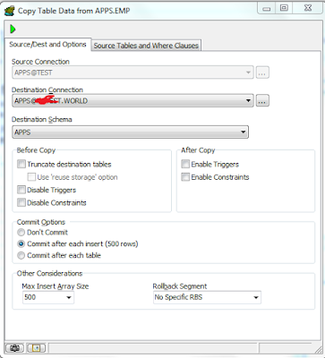 How to copy Table data from one DB to another DB, askhareesh blog on oracle Apps, www.askhareesh.com