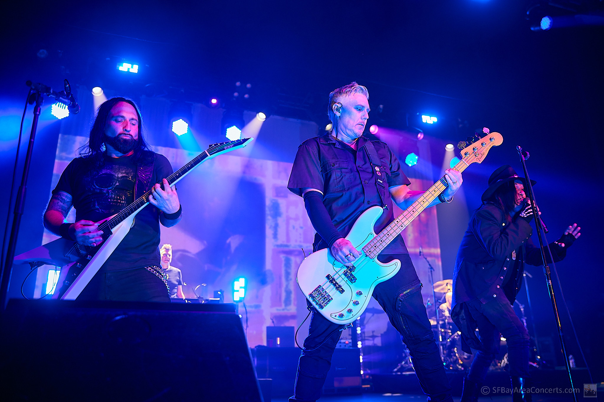 Monte Pittman, Paul D'Amour, and Al Jourgensen of Ministry @ the Warfield (Photo: Kevin Keating)