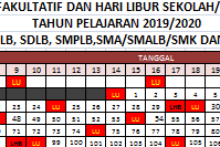 Kalender Pendidikan Maluku Utara Tahun Pelajaran 2019/2020