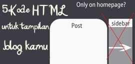 5 kode HTML untuk Mengatur tampilan blog