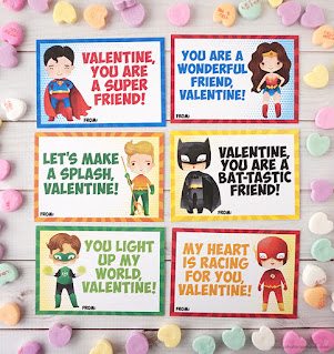 free superhero valentines