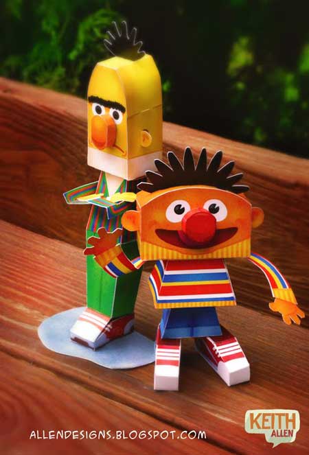 Sesame Street Papercraft Bert and Ernie