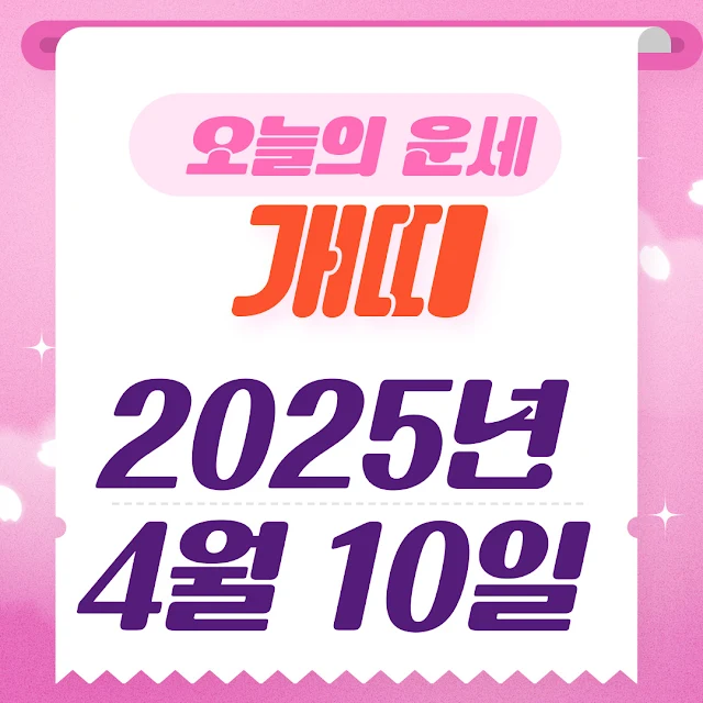 개띠 오늘의 운세