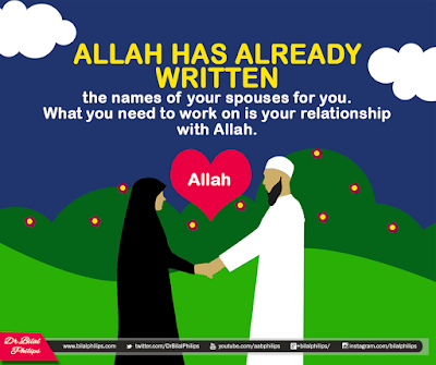 Allah has already written the names of your spouses for you