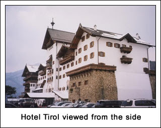 Hotel Tirol viewed from the side