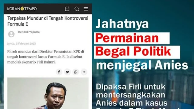 Sumber TEMPO: 'Fitroh Mundur Dari Jabatan Direktur Penuntutan KPK Lantaran Dipaksa Firli Untuk Mentersangkakan Anies!'