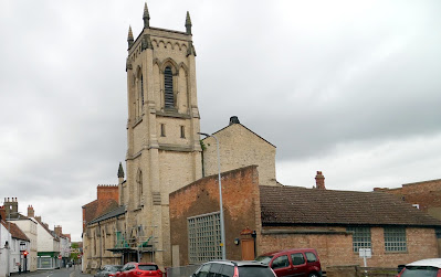 St John's Church and its adjoining Church Hall, viewed from Bigby Street on Tuesday evening shortly before Brigg Town Council met "to resolve to write to Archbishop of Canterbury regarding lack of permanent Vicar for Brigg."