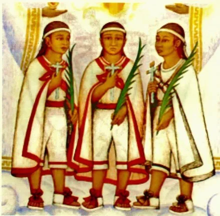 Resultado de imagen para Santos Cristóbal, Antonio y Juan - Los Niños Mártires de Tlaxcala (México)