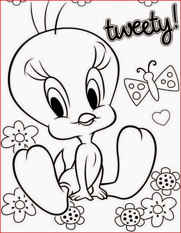 Coloring Pages: Tweety Bird free printable coloring pages  