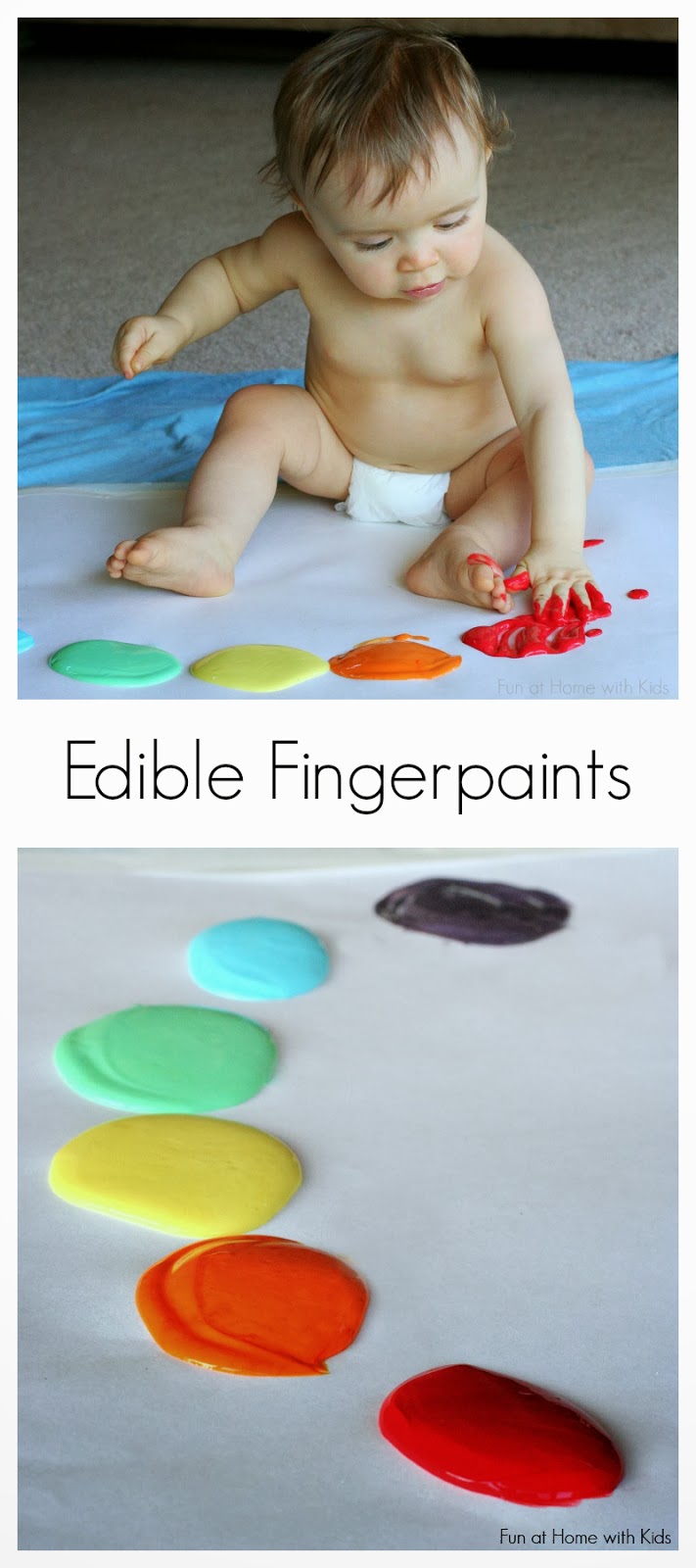Edible Finger Paint for Babies - Little Learning Club