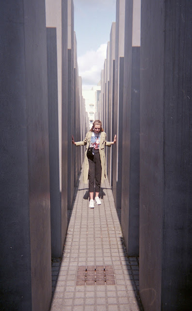 Girls in the Holocaust Memorial, Berlin