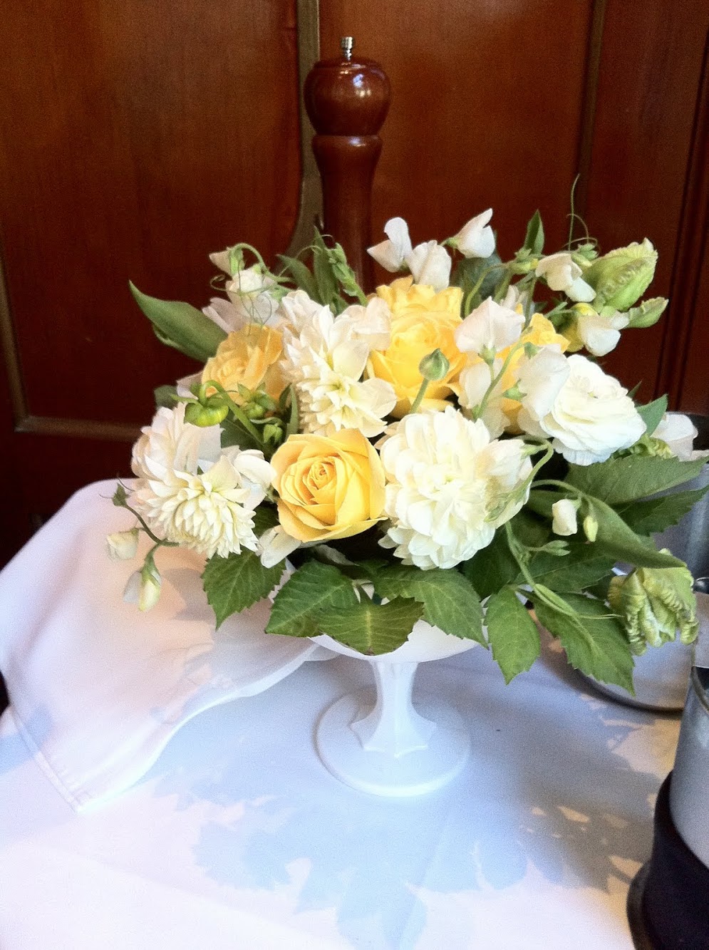 The silk wedding flowers