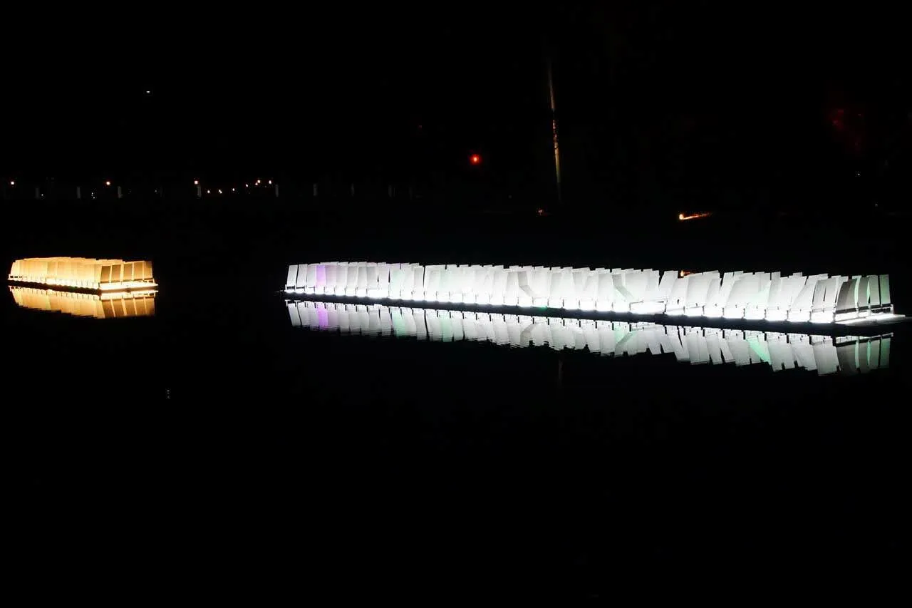 [台南][鹽水區] 2023月津港燈節：城裡的月光｜藝術燈區：希望能量新月｜遊記