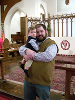 Billy & Daddy in Matching Church Outfits, Baptism March 2008
