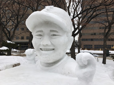 清宮選手の雪像