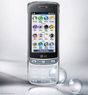LG GD900 crystal 3G phone  transparent touch sensitive keypad and it looks great