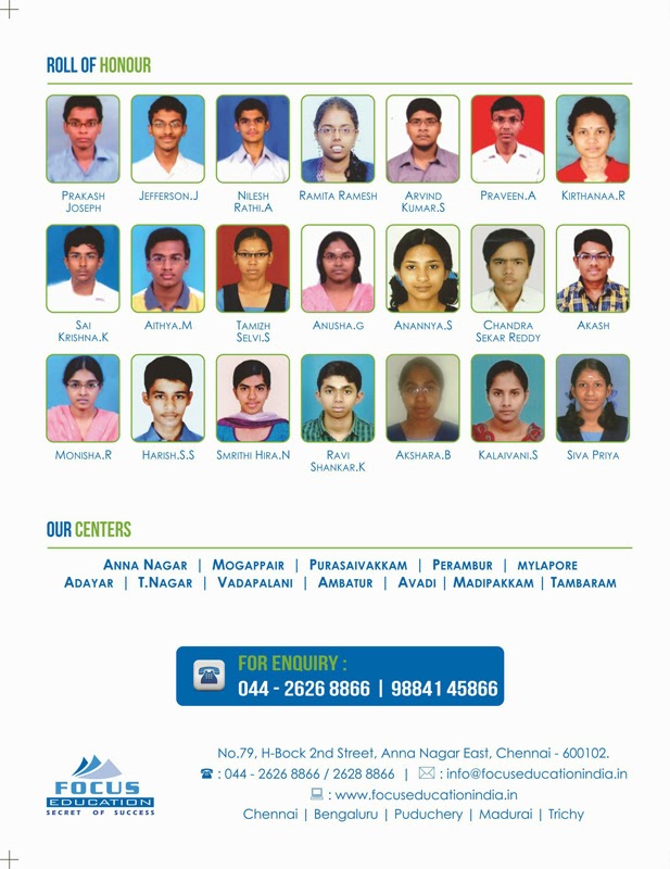 Focus Education Brochure - Designed by Color Wings Info Media, Chennai. www.colorwings.in