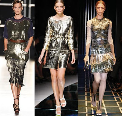 Metallic Fashion Models