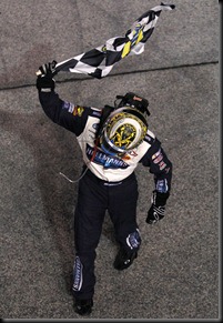 2010 Atlanta2 Sept NNS Jamie McMurray with flag