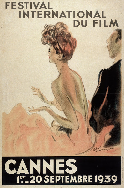 The Jean-Gabriel Domergue-designed poster for the first film festival in Cannes, which was prematurely cut short after Hitler’s invasion of Poland in 1939.