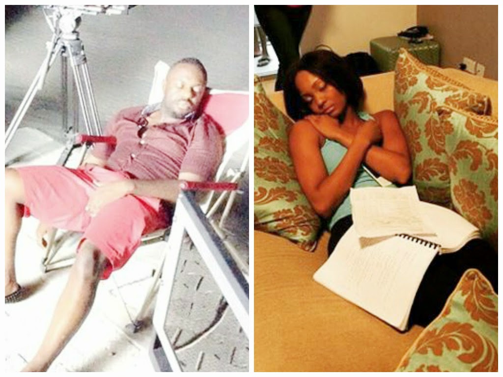 nollywood sleeping on duty