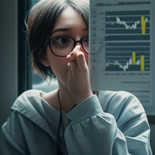 A concerned person looking at financial charts, symbolizing the challenges Americans face in building emergency funds.