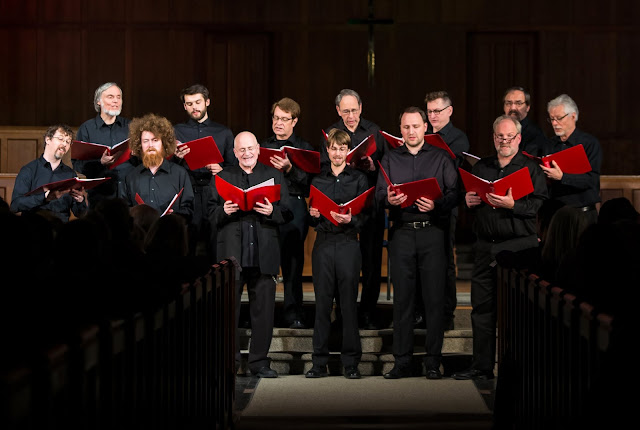 The Men of the Stairwell Carollers sing in concert for OCISO - photo, Iryna Zamchevska