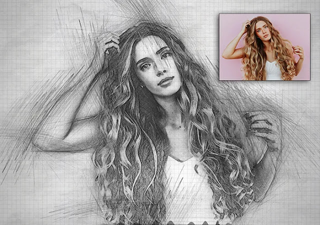 Real Pencil Sketch Photoshop Action ll Sketch Photo Effect ll How to make a Pencil Sketch to Photo in Photoshop