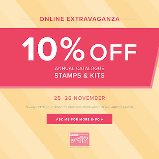 2018 Stampin' Up! Online Extravaganza Black Friday Weekend and Cyber Monday Craft Offers from Mitosu Crafts UK