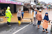 Kapolsek Pagerageung Cek Lokasi Banjir Luapan Sungai Citanduy di Desa Tanjungkerta