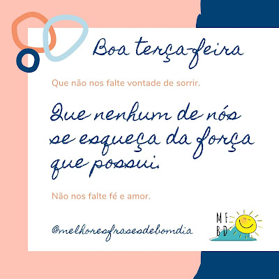 Boa terça-feira: Que não nos falte vontade de sorrir