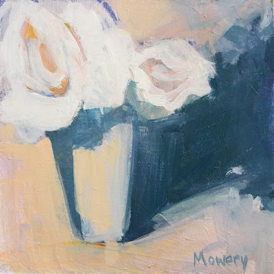 small floral painting by artist barb mowery available in her etsy shop bbmowery