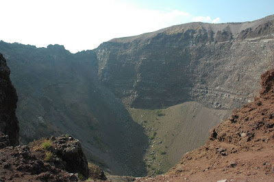 Inside the Mount Vesuvius crater