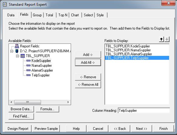 Cara Membuat Laporan Crystal Report Database Access ( .accdb )